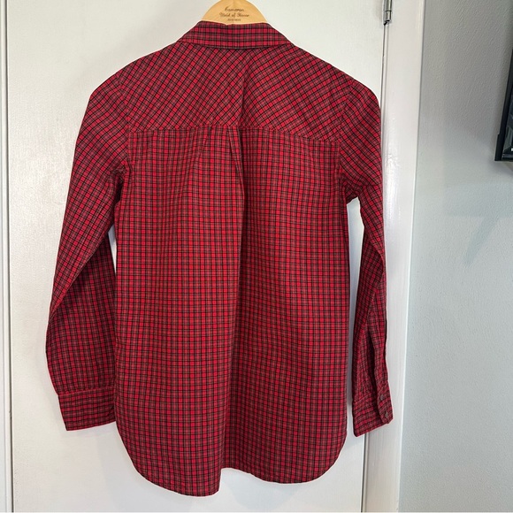 J. Crew Women's Boy Shirt. Embroidered Plaid. Size: 0.
Button Down Blouse. Red. - Picture 5 of 6